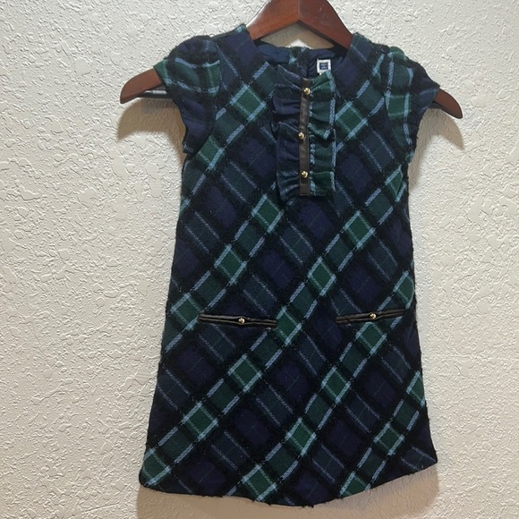 Janie and jack beautiful juniper plaid girls dress size 5 GUC - Picture 4 of 11